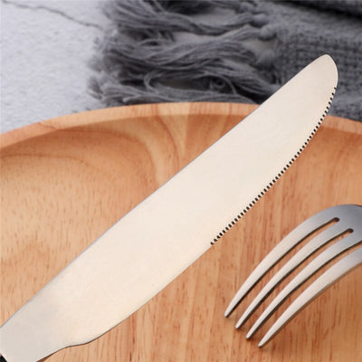 Buyer Star Cutlery Set Stainless Steel Flatware Dinner service for 5 knife fork spoon mirror polished