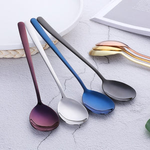 Buyer Star Dinner Spoon 6-Piece Colorful Long Handle Dessert Tea Coffee Spoon