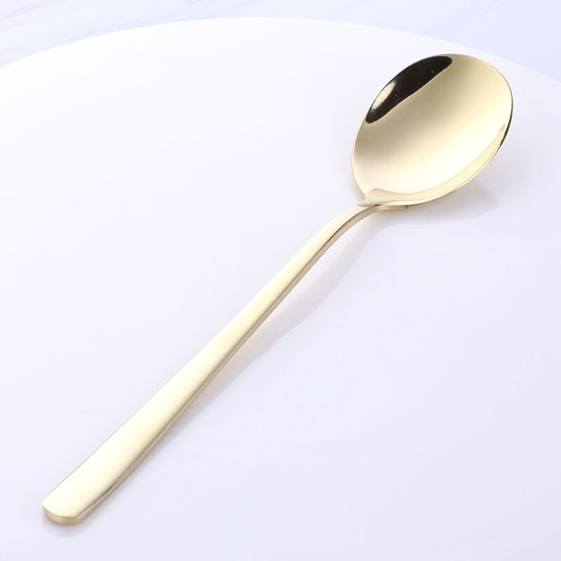Buyer Star Dinner Spoon 6-Piece Colorful Long Handle Dessert Tea Coffee Spoon