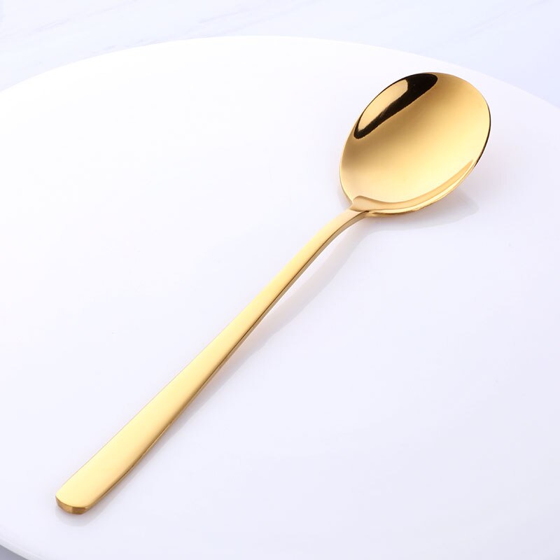 Buyer Star Dinner Spoon 6-Piece Colorful Long Handle Dessert Tea Coffee Spoon