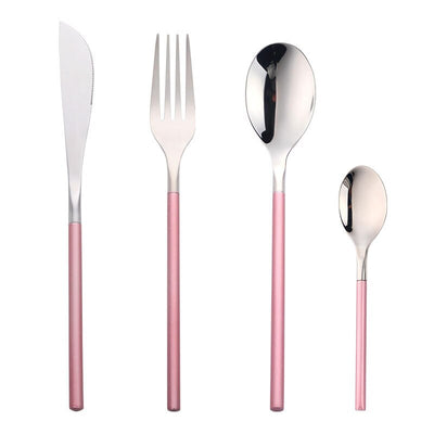 Buyer Star Stainless Steel Silverware With Column Stick Handle