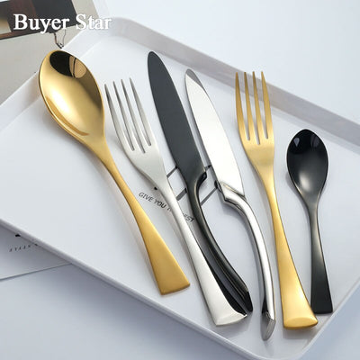 Buyer Star Tableware Stainless Steel Set include Forks Spoons Knives Set