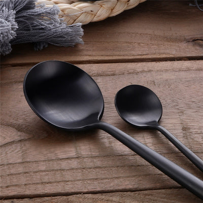 Stainless Steel Flatware Set Stylish Matte Cutlery Service