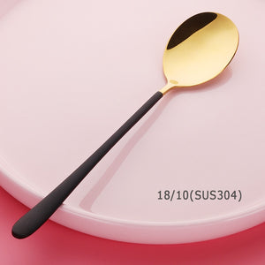 Buyer Star Stainless Steel Tableware Gold Plated Dessert Tea Coffee Spoons