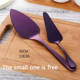 Buyerstar Stainless Steel Cake Knife Serve Set For Wedding Gold
