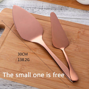 Buyerstar Stainless Steel Cake Knife Serve Set For Wedding Gold
