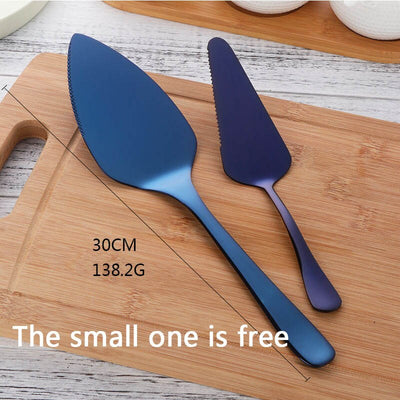 Buyerstar Stainless Steel Cake Knife Serve Set For Wedding Gold