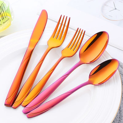 Buyer Star European Dinnerware Stainless Steel Western Cutlery 5 Pcs/Set Tableware