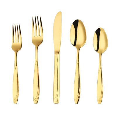 Buyer Star European Dinnerware Stainless Steel Western Cutlery 5 Pcs/Set Tableware