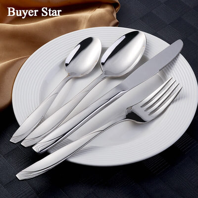 Buyer Star European Dinnerware Stainless Steel Western Cutlery 5 Pcs/Set Tableware