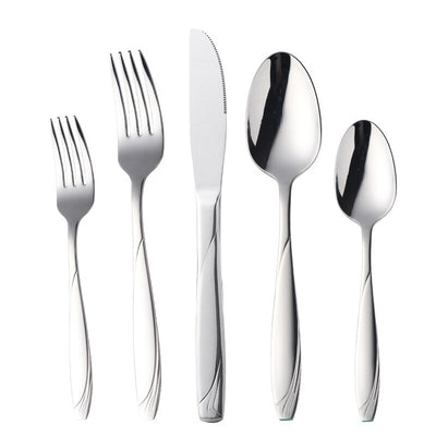 Buyer Star European Dinnerware Stainless Steel Western Cutlery 5 Pcs/Set Tableware