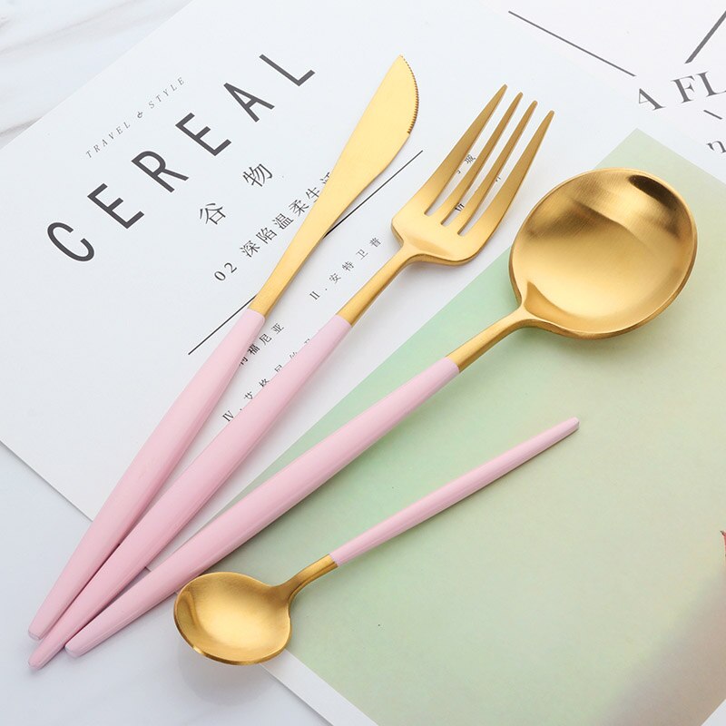 Buyer Star Gold Flatware Set High Grade Cutlery Stainless Steel 18/10 Dinnerware