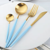 Buyer Star Gold Flatware Set 48-Piece High Grade Cutlery Stainless Steel 18/10 Dinnerware