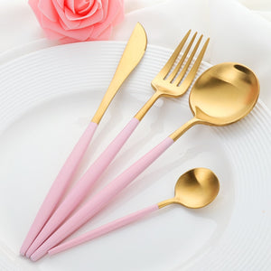 Buyer Star Gold Flatware Set High Grade Cutlery Stainless Steel 18/10 Dinnerware