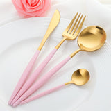 Buyer Star Gold Flatware Set 48-Piece High Grade Cutlery Stainless Steel 18/10 Dinnerware