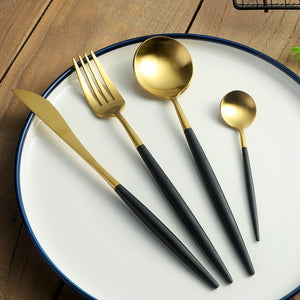 Buyer Star Gold Flatware Set High Grade Cutlery Stainless Steel 18/10 Dinnerware