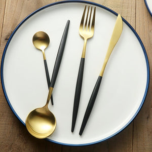 Buyer Star Gold Flatware Set High Grade Cutlery Stainless Steel 18/10 Dinnerware