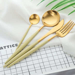 Buyer Star Gold Flatware Set High Grade Cutlery Stainless Steel 18/10 Dinnerware