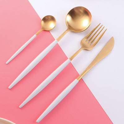 Buyer Star Gold Flatware Set 48-Piece High Grade Cutlery Stainless Steel 18/10 Dinnerware