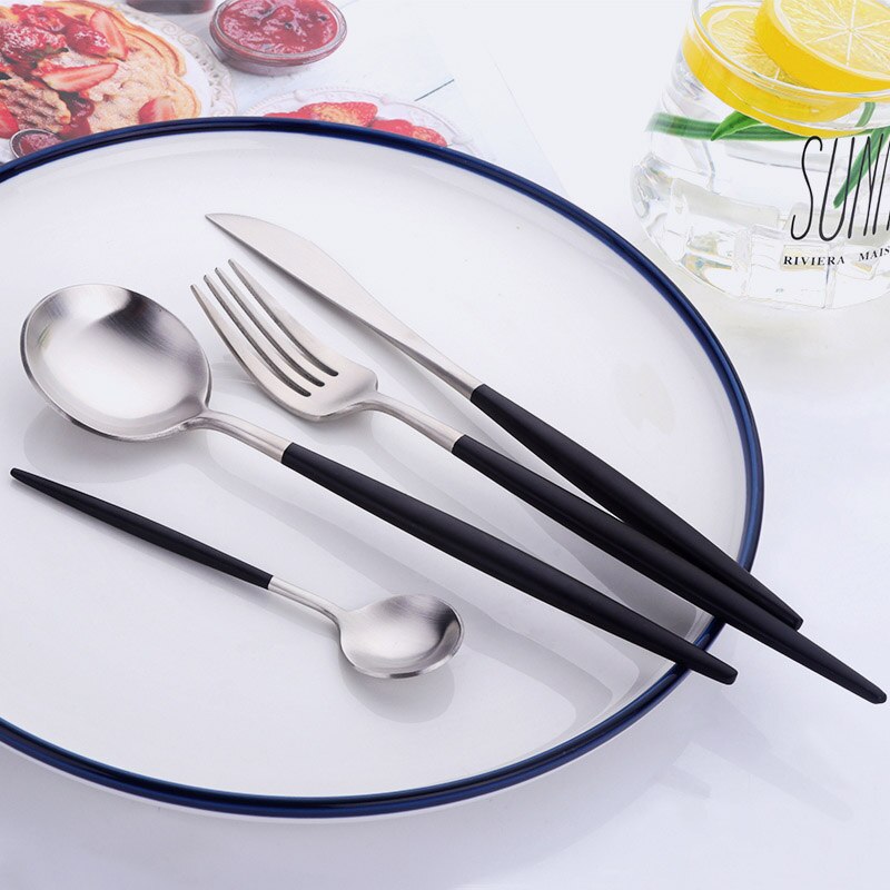 Buyer Star Gold Flatware Set High Grade Cutlery Stainless Steel 18/10 Dinnerware