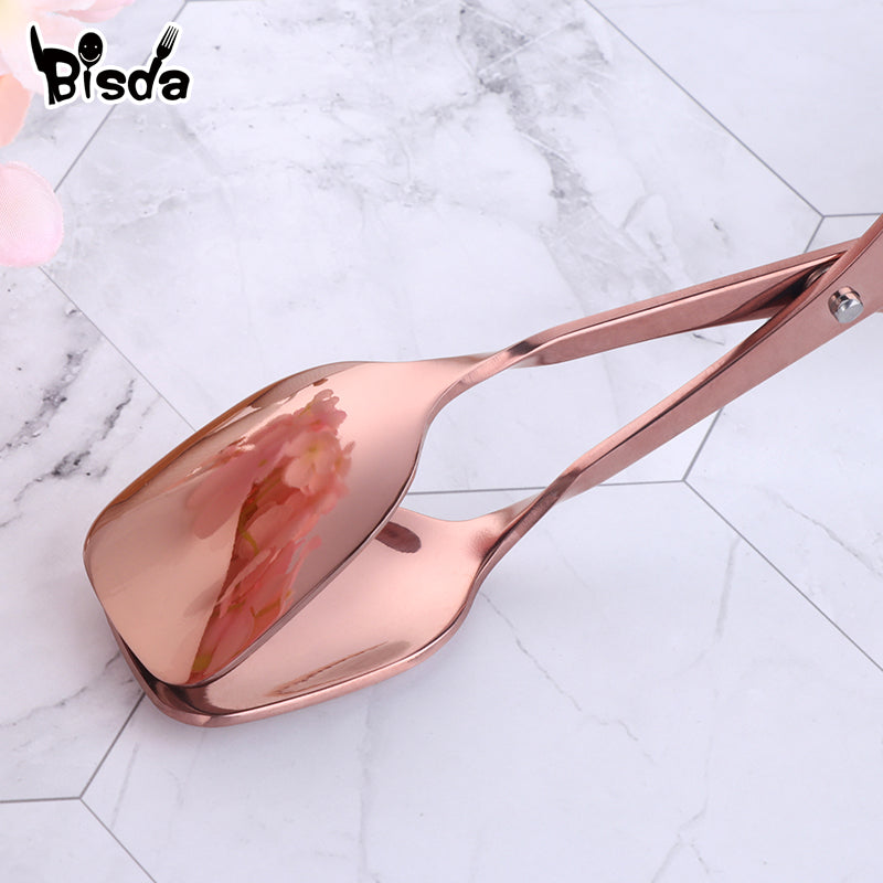 Creative kitchen utensils Food Clip Colorful Buffet Barbecue Cooking Tool Stainless Steel Bread Clip Gold Pastry Clamp Kit Tools