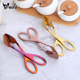Creative kitchen utensils Food Clip Colorful Buffet Barbecue Cooking Tool Stainless Steel Bread Clip Gold Pastry Clamp Kit Tools