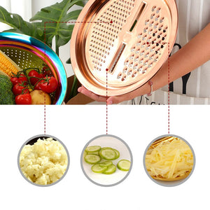 5 in 1 Stainless Steel Drain Pot Food Chopper Vegetable Cutter Peeler Kitchen Accessories