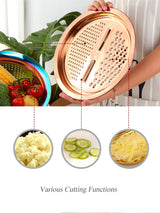 5 in 1 Stainless Steel Drain Pot Food Chopper Vegetable Cutter Peeler Kitchen Accessories