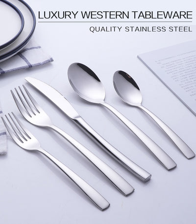 Buyer star Elegant Tableware Cutlery Set Stainless Steel Flatware Include Knife/Fork/Spoon