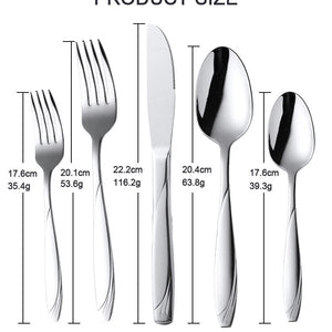 Buyer Star European Dinnerware Stainless Steel Western Cutlery 5 Pcs/Set Tableware