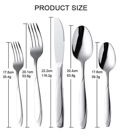 Buyer Star European Dinnerware Stainless Steel Western Cutlery 5 Pcs/Set Tableware