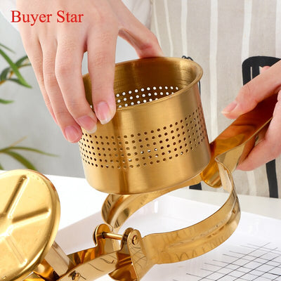 Buyer star Kitchen Tools Metal Lemon Squeezer Gold Stainless Steel Orange Juicer