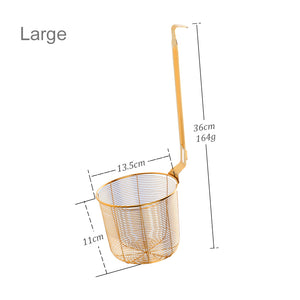 Stainless Steel Colander Tool Noodle Dumplings Mesh Basket Fryer French Fries Dryer Vegetable Food Sieve Sink Strainer