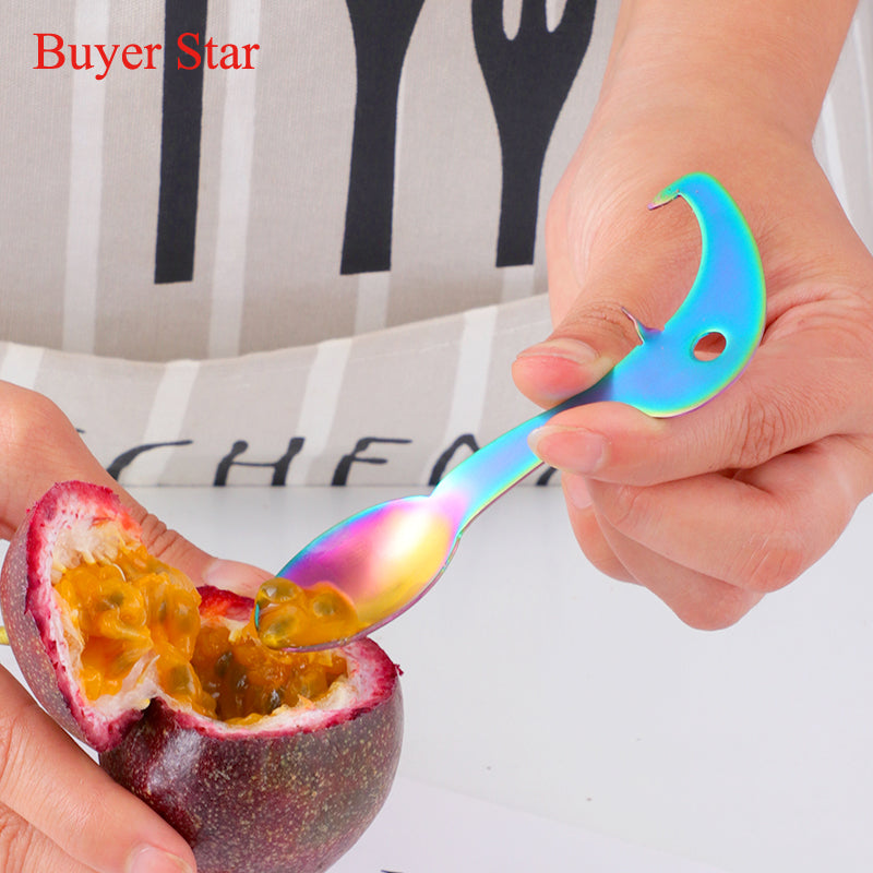 Buyerstar Kitchen fruit gadget Dig Spoon Knife Kiwi Peelers Scoop Cutter Passion fruit opener