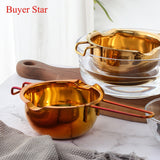 Stainless Steel Chocolate Melting Pot Long Handle Baking Heating Container