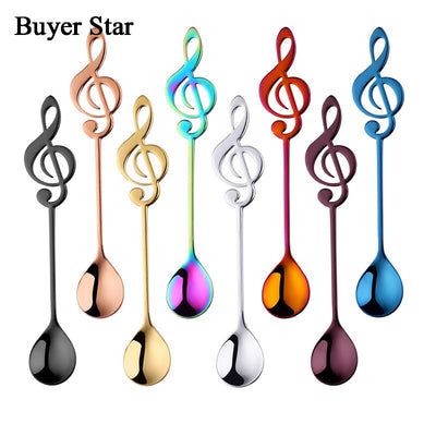 Stainless Steel Coffee Tea Spoon Music Symbols Spoon