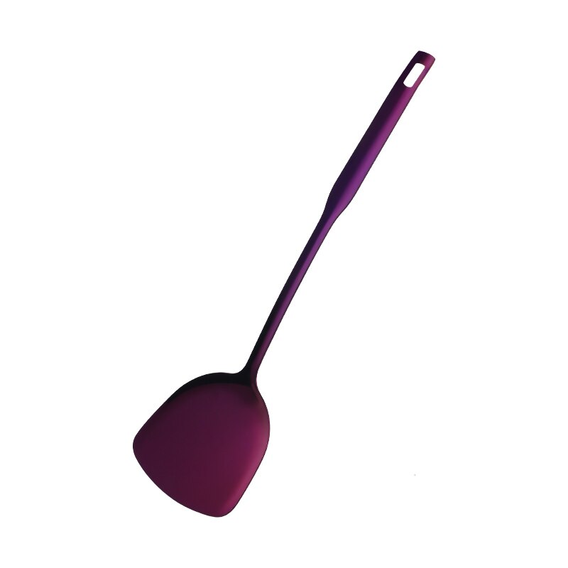 Stainless Steel Cookware Spatula Long Handle Kitchen Scraper Wall Hang