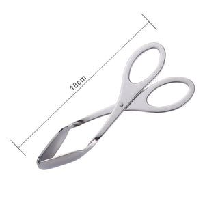 Stainless Steel Food Tongs Kitchen Utensils Anti Heat Bread Clip Barbecue Tools