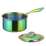 Stainless Steel Milk Pot 3 layers Bottom Butter Chocolate Melted Pan Long handle Pot with Lid