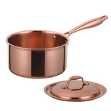 Stainless Steel Milk Pot 3 layers Bottom Butter Chocolate Melted Pan Long handle Pot with Lid