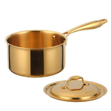 Stainless Steel Milk Pot 3 layers Bottom Butter Chocolate Melted Pan Long handle Pot with Lid