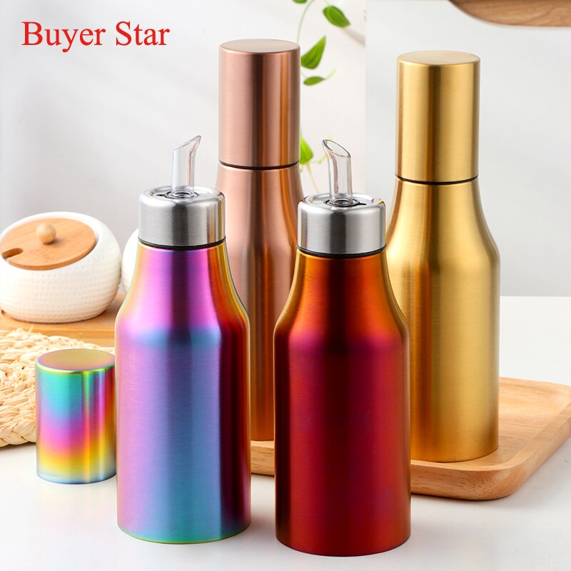 Buyerstar Stainless Steel Olive Oil Bottle  Grill BBQ Vinegar can Gravy Boat kitchen gadgets