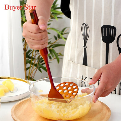 Buyerstar Stainless Steel Potato Masher Kitchen Utensils