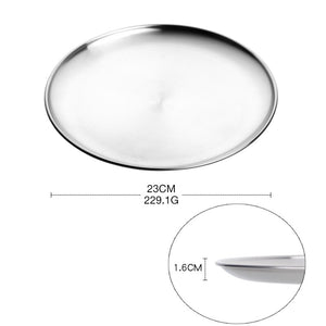 Buyer Star Stainless Steel Dinner Plates Dessert Salad Plates Set Dishwasher Safe