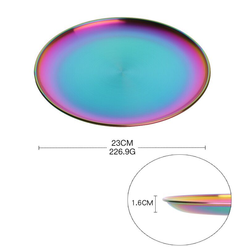 Buyer Star Stainless Steel Dinner Plates Dessert Salad Plates Set Dishwasher Safe