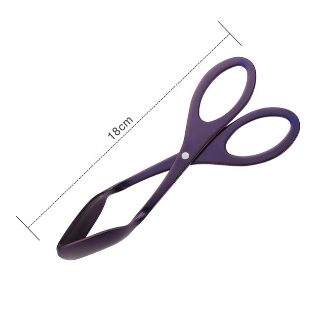 Buyer Star Kitchen Tongs Stainless Steel Food Tongs Golden Bread Clamp Salad Clip