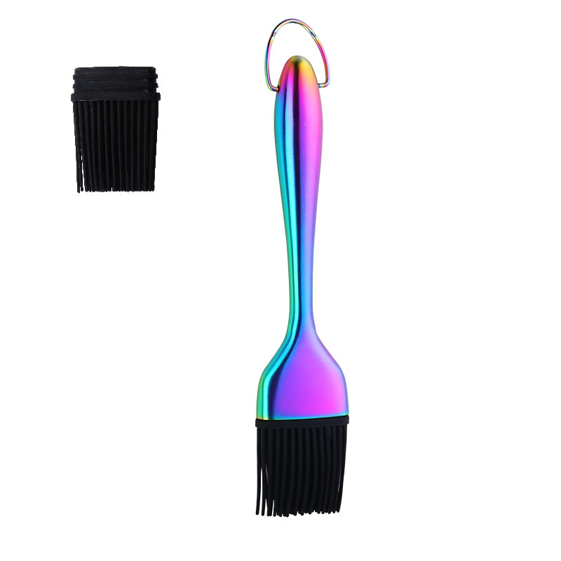 Silicone Oil Brush Cooking Brush Stainless Steel Handle BBQ Grill Basting Brush Pastry Baking Brush Kitchen Accessories