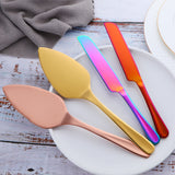 Buyerstar Stainless Steel Cake Shovel Cutter with Bread Knife Set Spatula Pizza Tool Baking Tool For Pie/Pizza