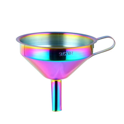 Buyerstar Stainless Steel Oil Funnel with Removable Strainer Rainbow Cone Funnel