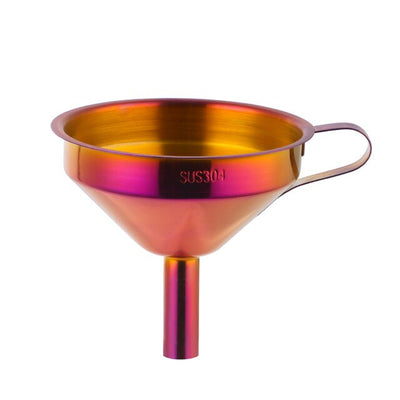 Buyerstar Stainless Steel Oil Funnel with Removable Strainer Rainbow Cone Funnel